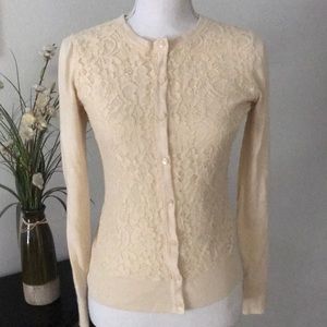 Merona Cream Lace Cardigan